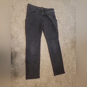 Old Navy Power Slim Straight Black Dark Wash Denim Jeans Size 6